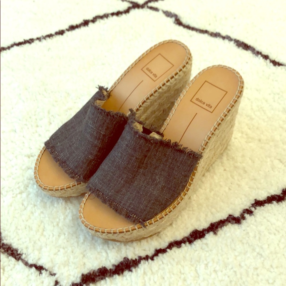 Brand New Dolce Vita Navy denim wedge!
